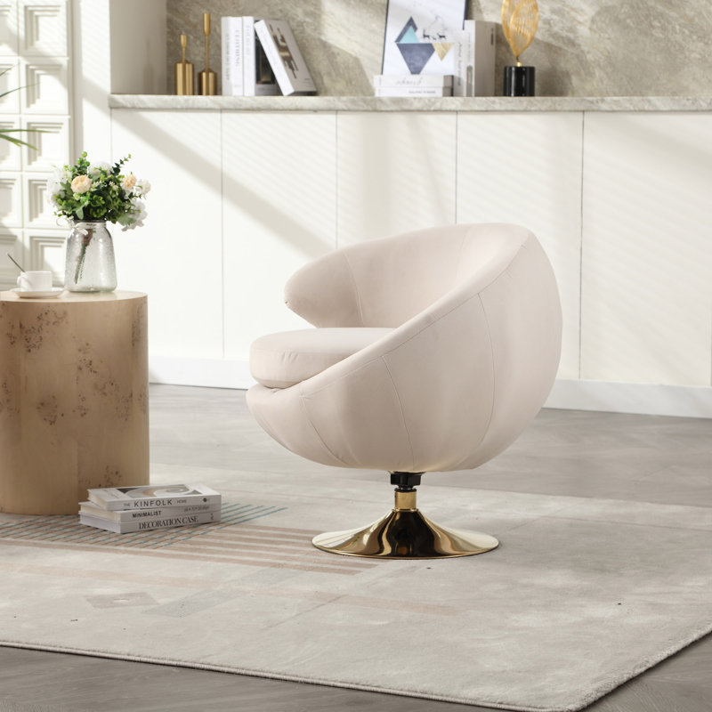Mercer41 360 Degree Swivel Cuddle Barrel Accent Chairs For Living Room Bedroom Wayfair